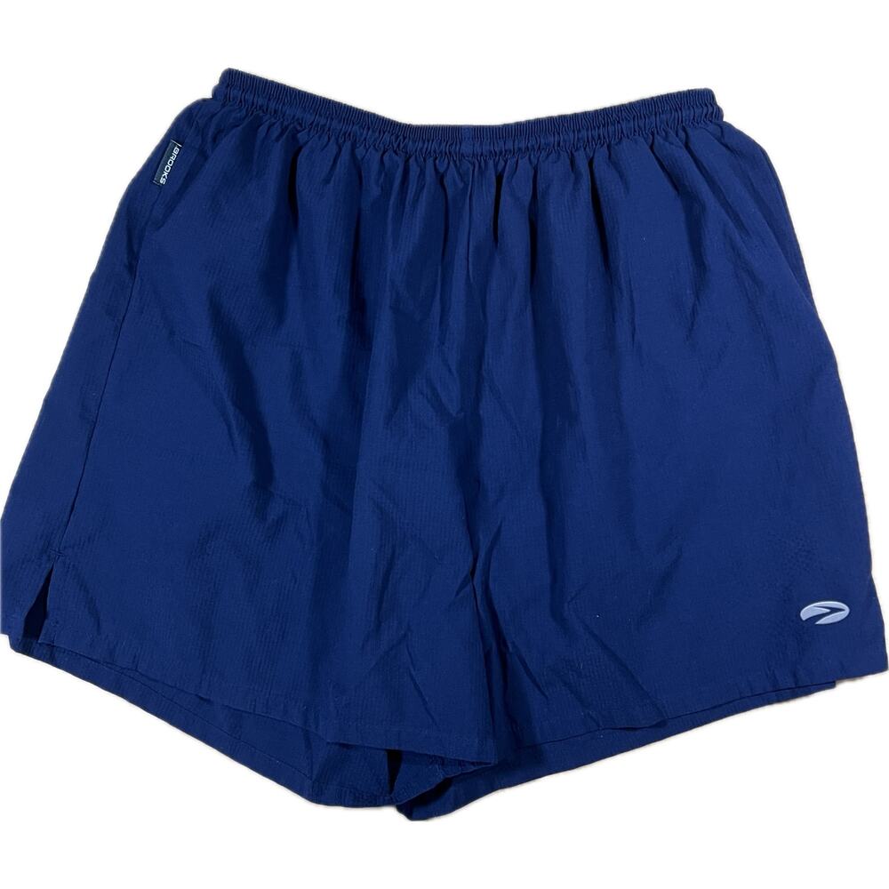 Brooks for Women Navy Running‎ Shorts 4" Lined Split Athletic Track Womans Large